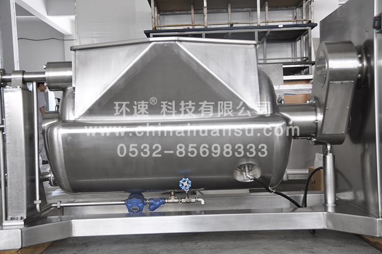 可傾斜式物料攪拌鍋，一鍵觸屏操作